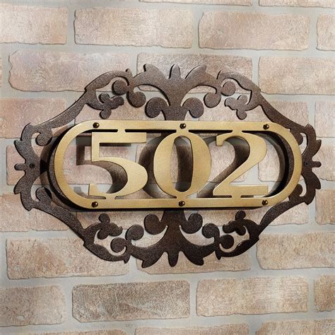 metal house number plaques|decorative house numbers plaque.